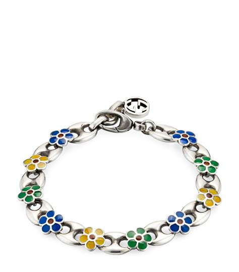 gucci floral bracelet|gucci silver bracelet flora.